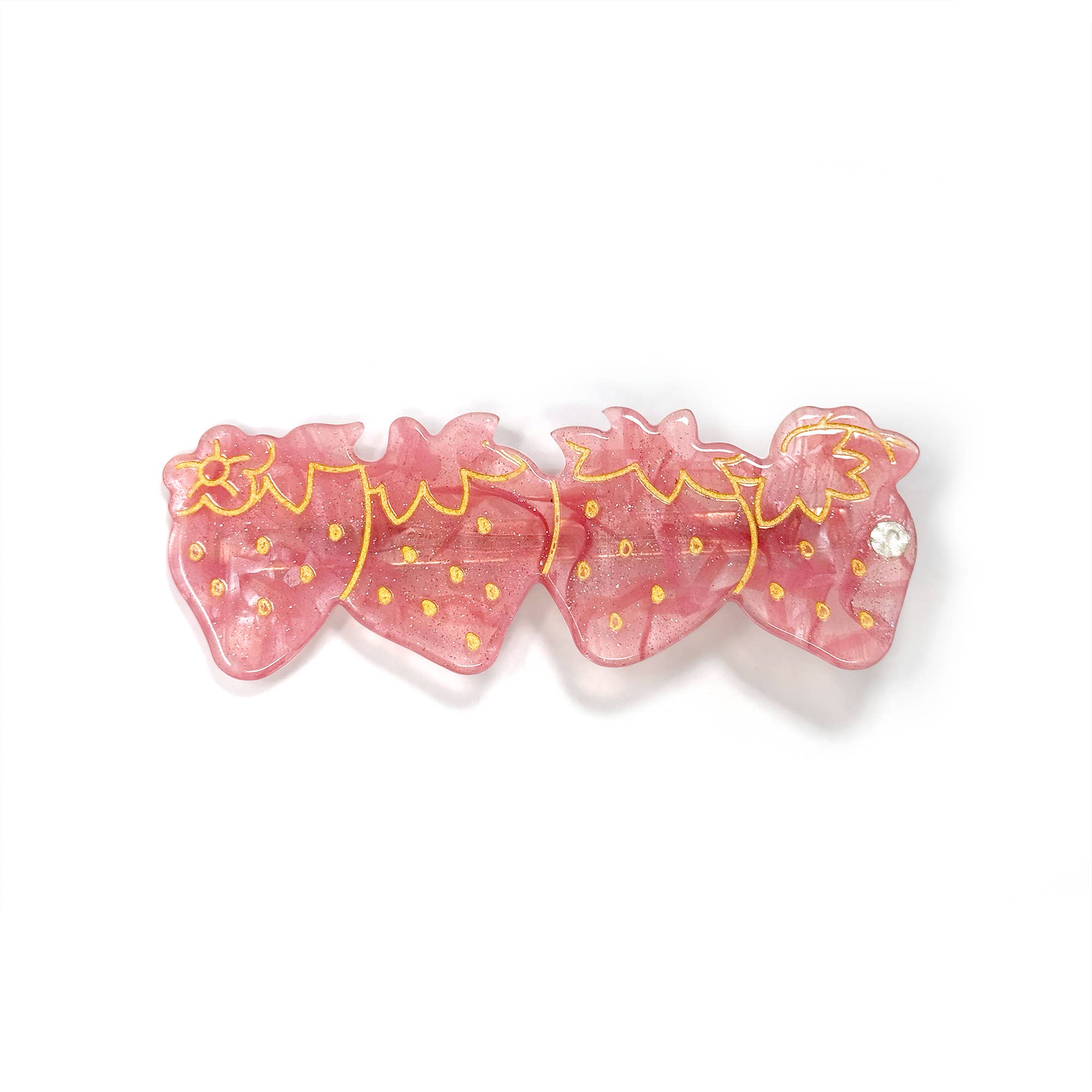 Strawberry Hair Clip Set – Pink and Red