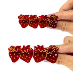 Strawberry Hair Clip Set – Pink and Red