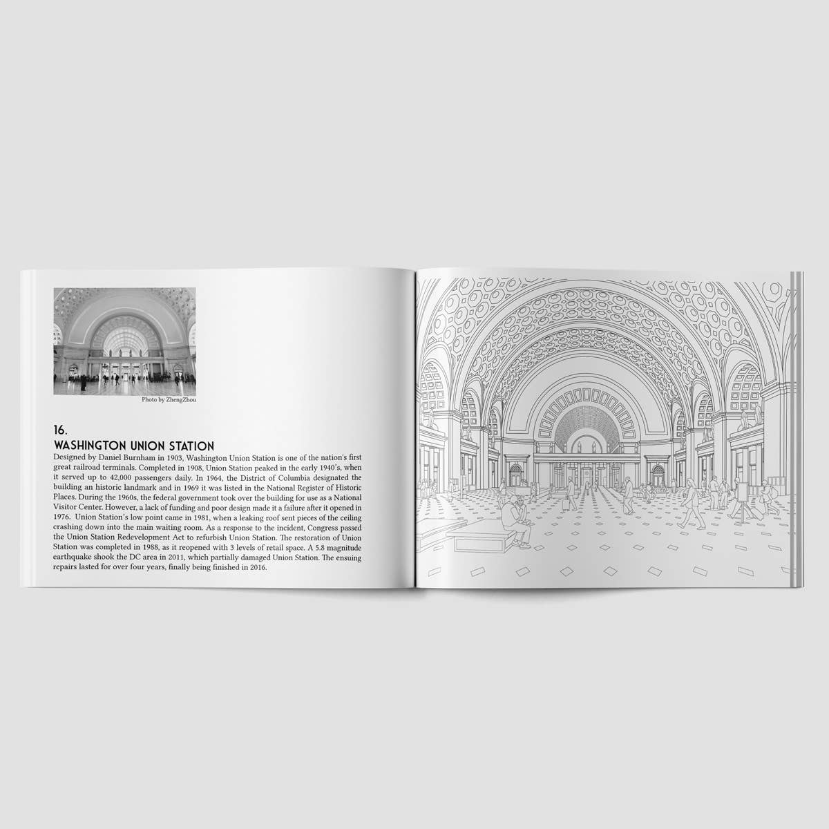 Color Washington DC coloring book