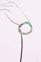 Flat Round Resin Bead Ombre Mixed Stretch Bracelet