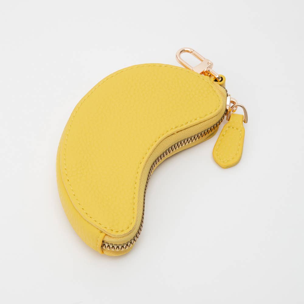Faux Leather Banana Keychain / Bag Charm / Coin Purse