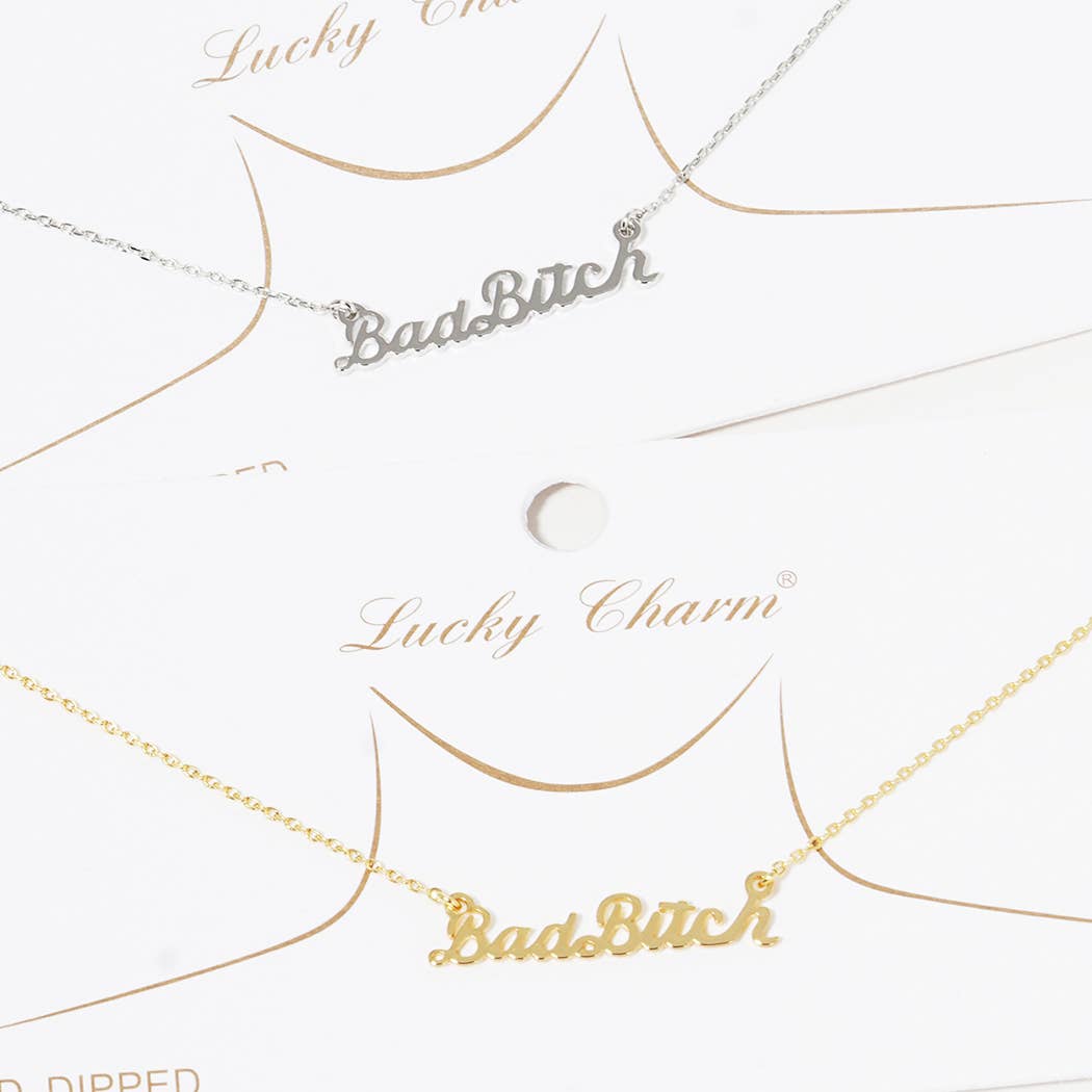 Gold-Dipped Bad Bitch Fashion Necklaces