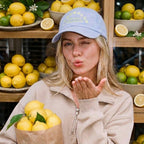 LEMON CLUB Embroidered Cotton Baseball Cap