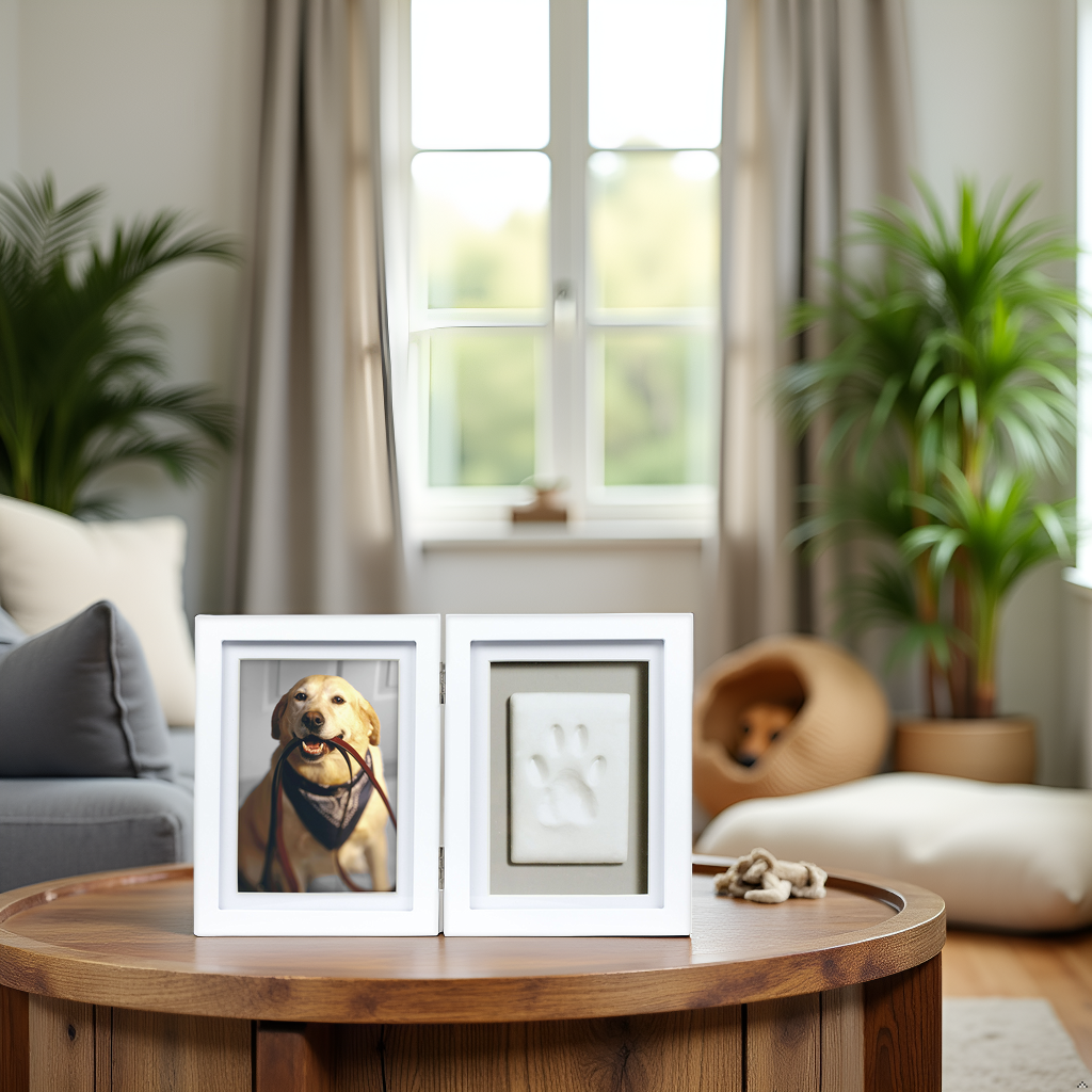 Pawprints Keepsake Photo Frame & Clay Impression Kit