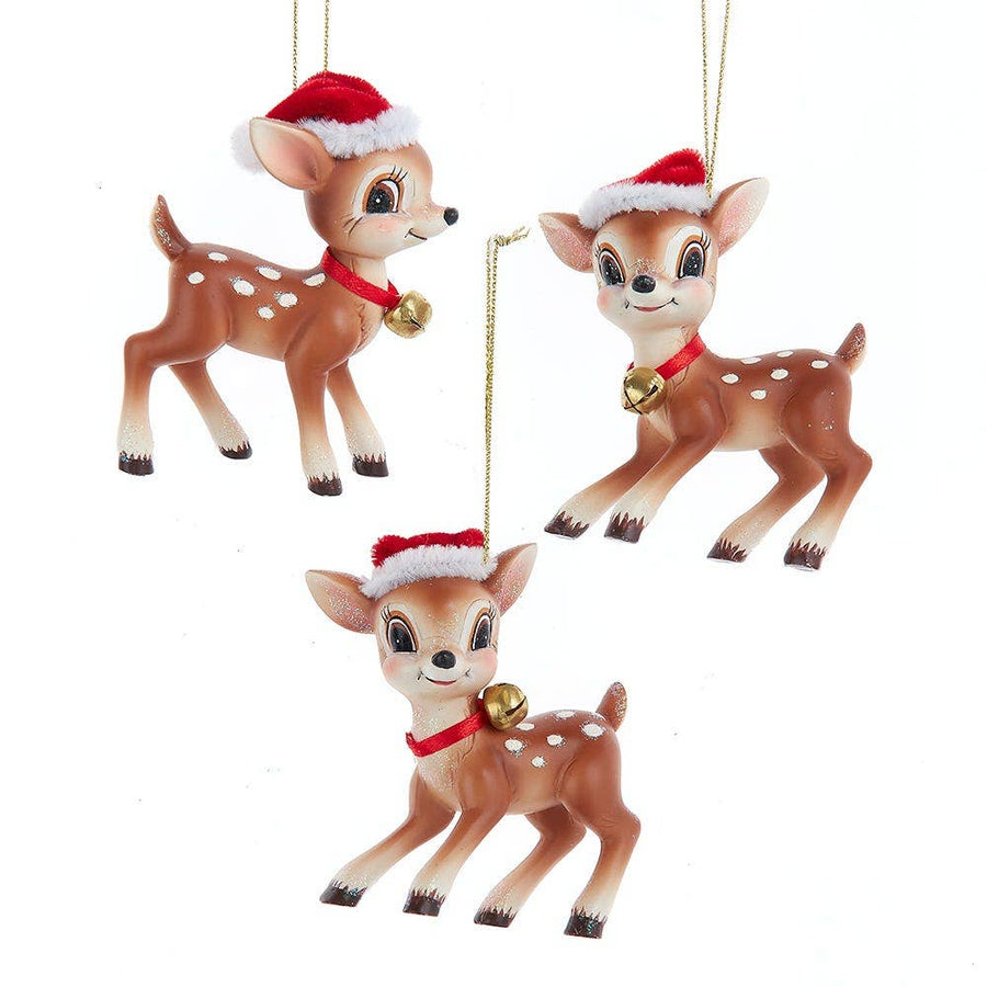 Deer W/Xmas Hat Ornament