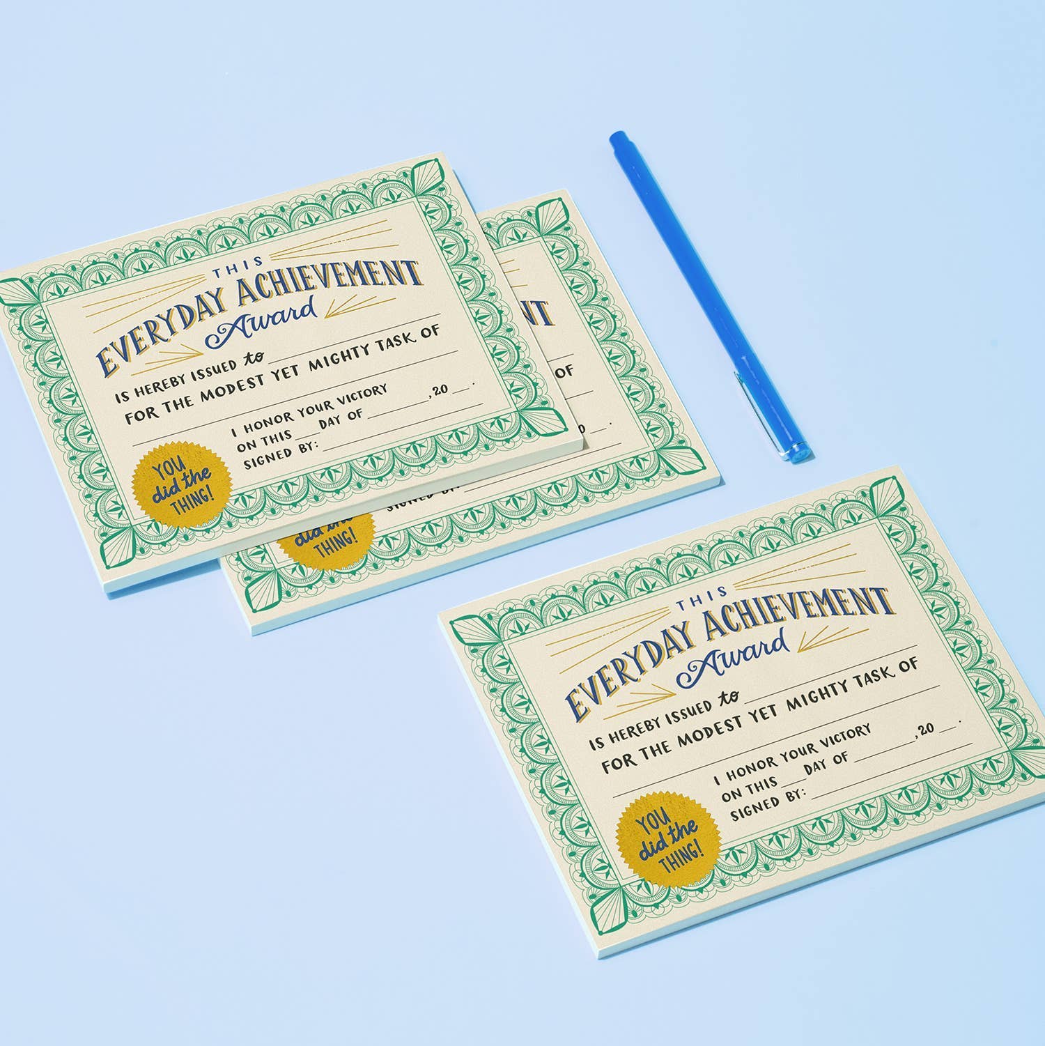 Everyday Achievement Certificate Notepad (Refresh)