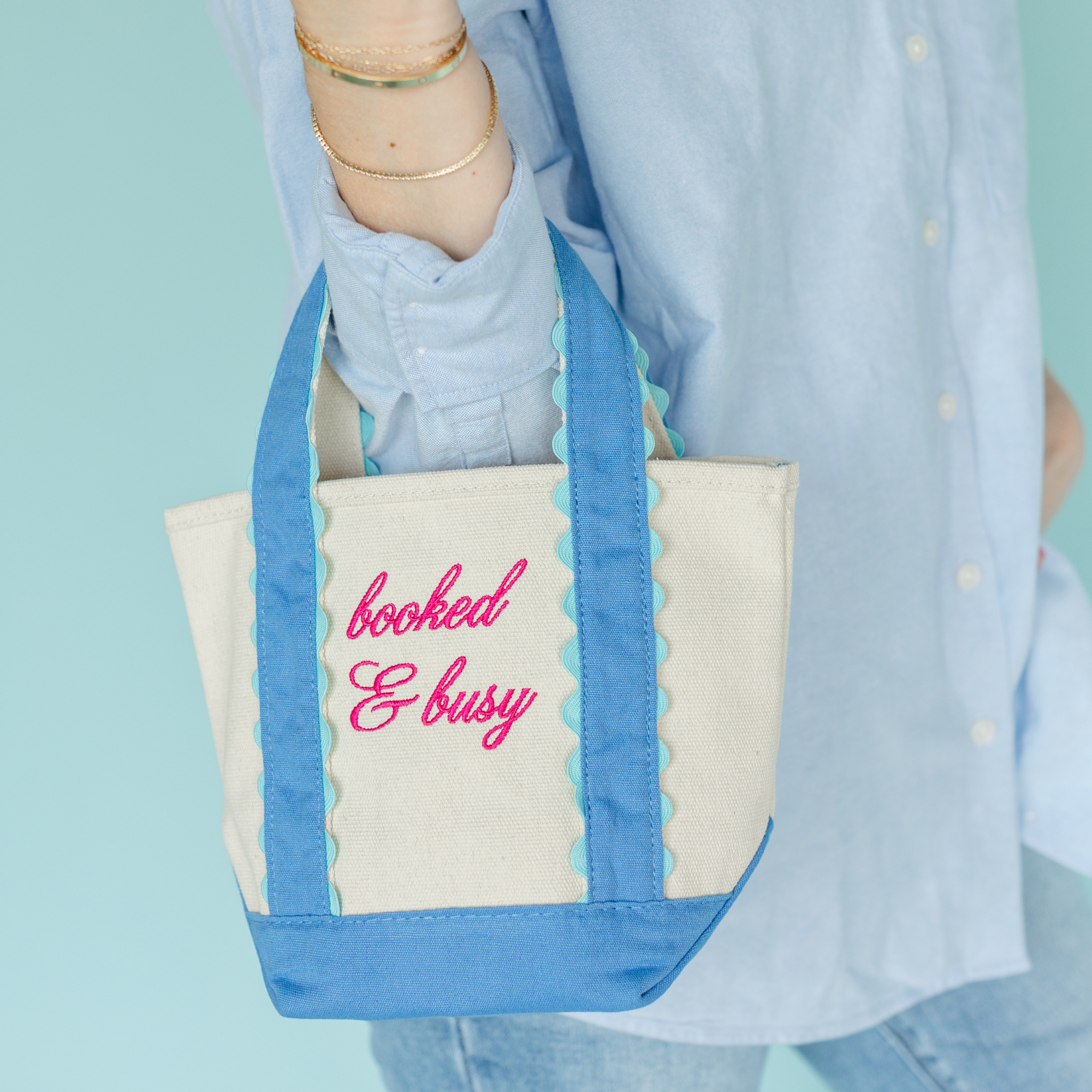 Booked & Busy Mini Boat Tote