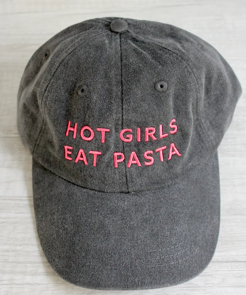 Hot Girls Eat Pasta Baseball Hat - foodie gift body positive