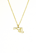 State Necklace - Gold - MARYLAND
