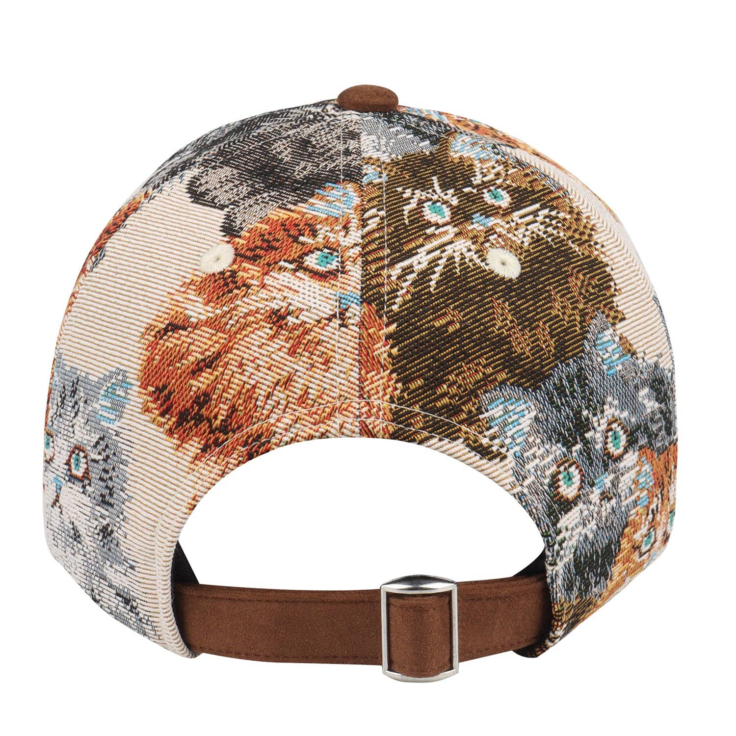 Jacquard Cat Tapestry Baseball Cap | Vintage Style Adjustable Hat for Cat Lovers | HatPhile