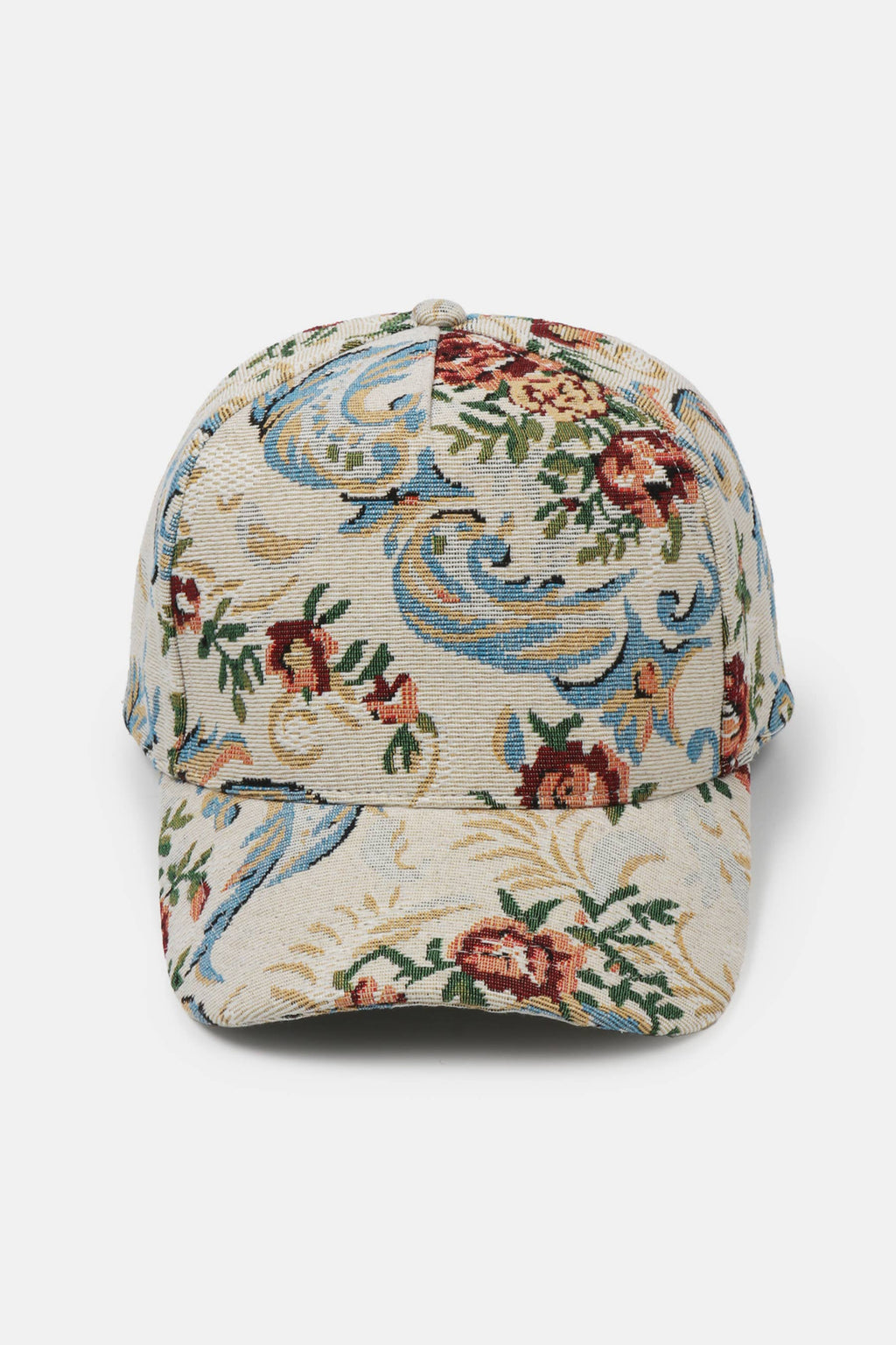Floral Print in Brocade 5 Panel Baseball Cap