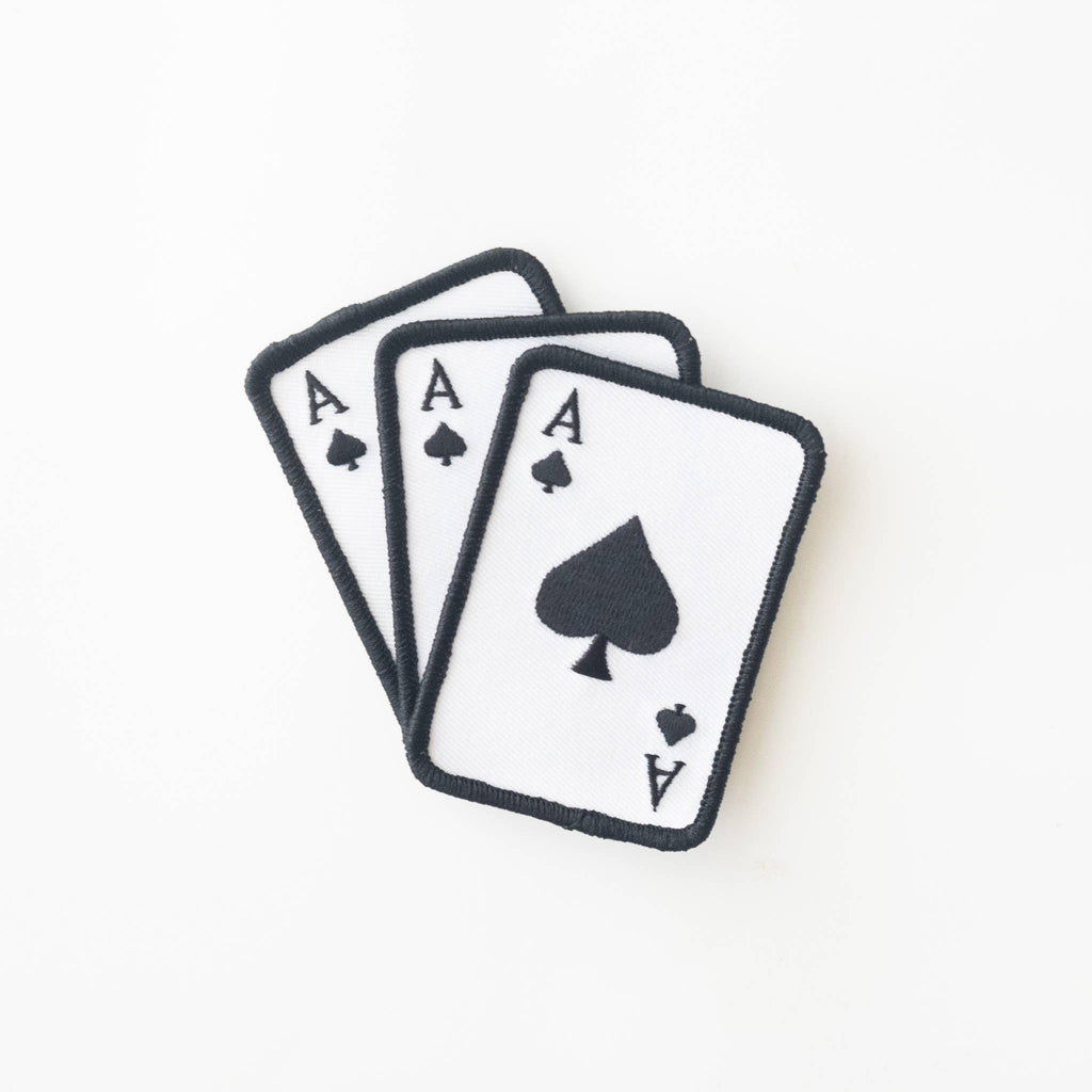 Ace of Spades Embroidered Iron on Patch