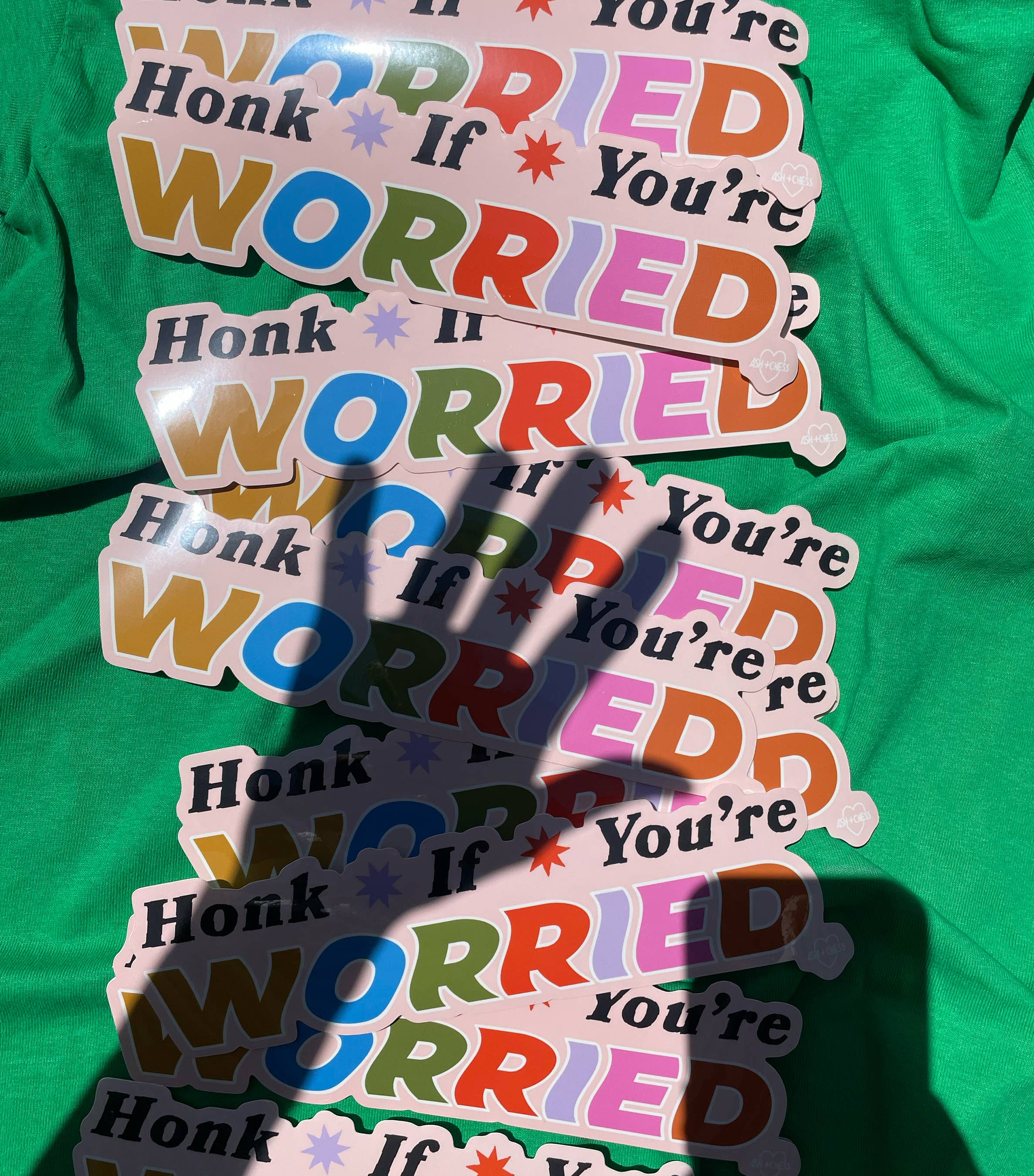 Bumper Sticker - Honk If You're Worried