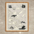 8" x 10 Cats Relaxing Print