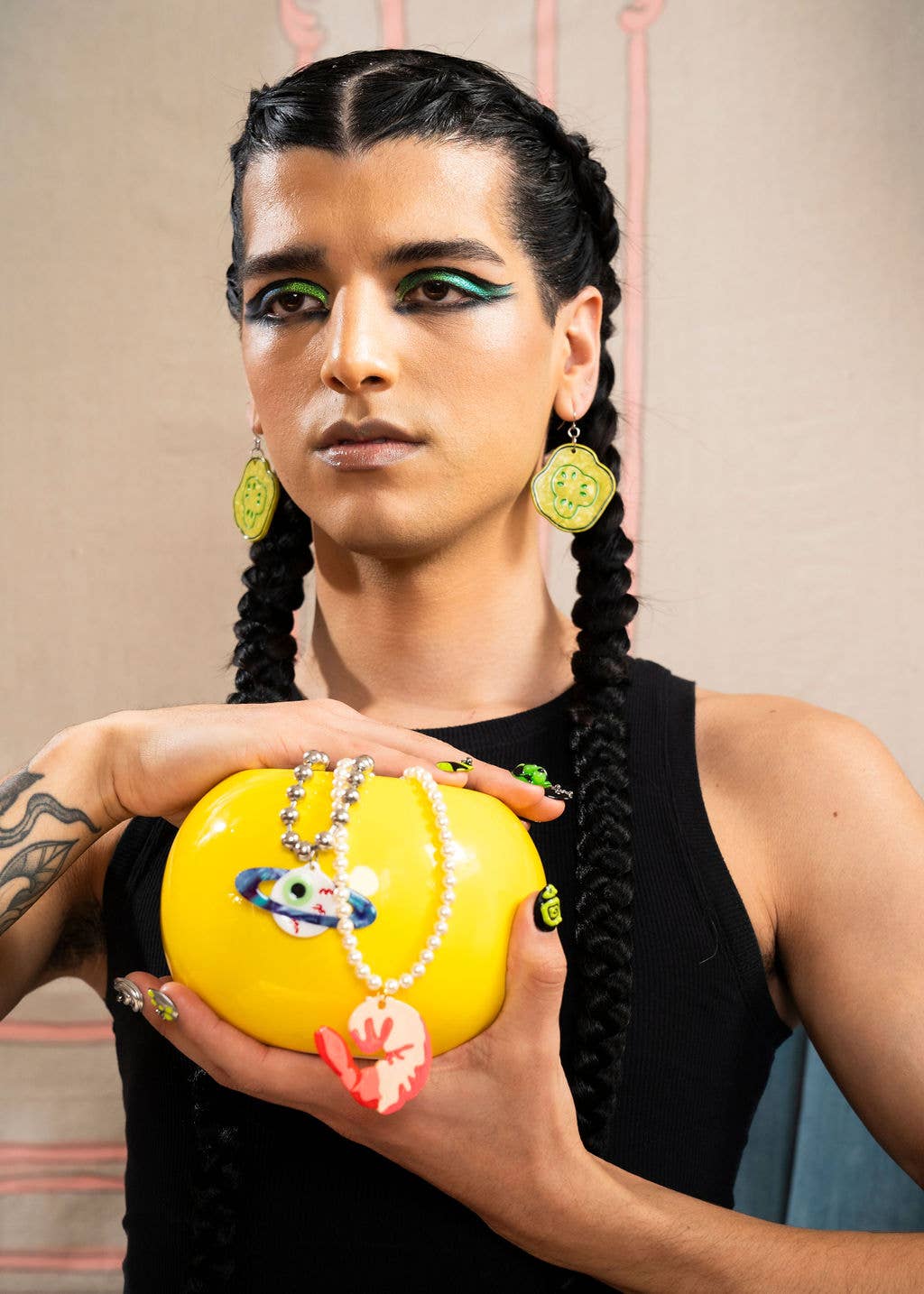 Pickle Chip Statement Earrings