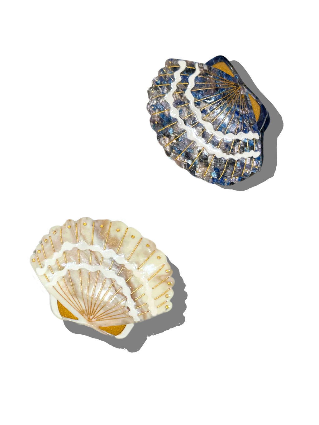 Hand-painted Seashell Claw Hair Clip | Eco-Friendly
