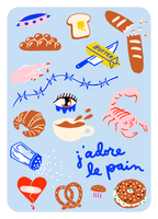 J'Adore Le Pain Iron On Sheet Set