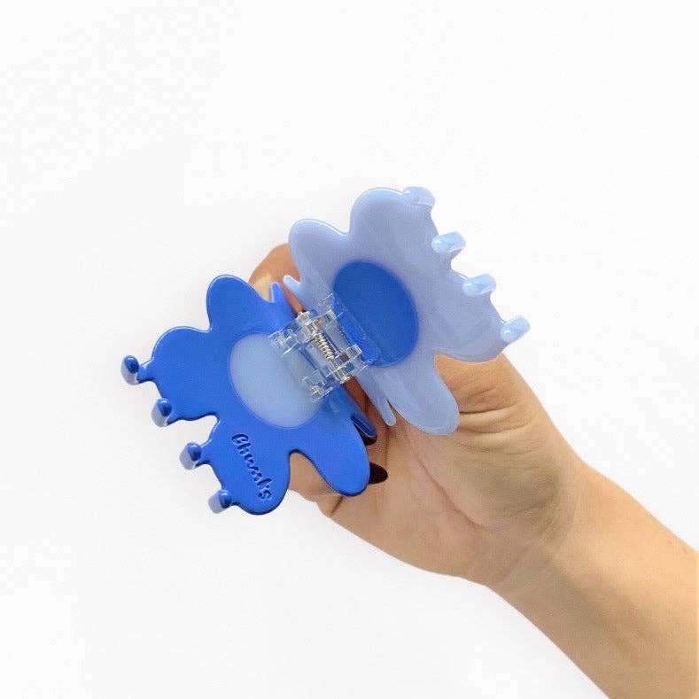 Flower Claw in Periwinkle + Blue