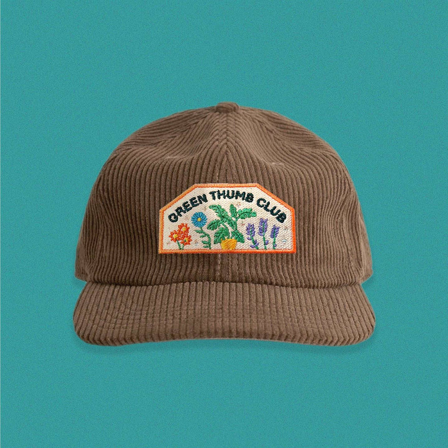 Green Thumb Club Corduroy Hat- Walnut