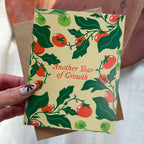 "Another year of growth" Tomato Birthday Card