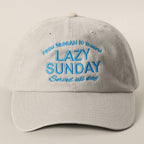 LAZY SUNDAY Served all day Embroidered Cotton Baseball Cap
