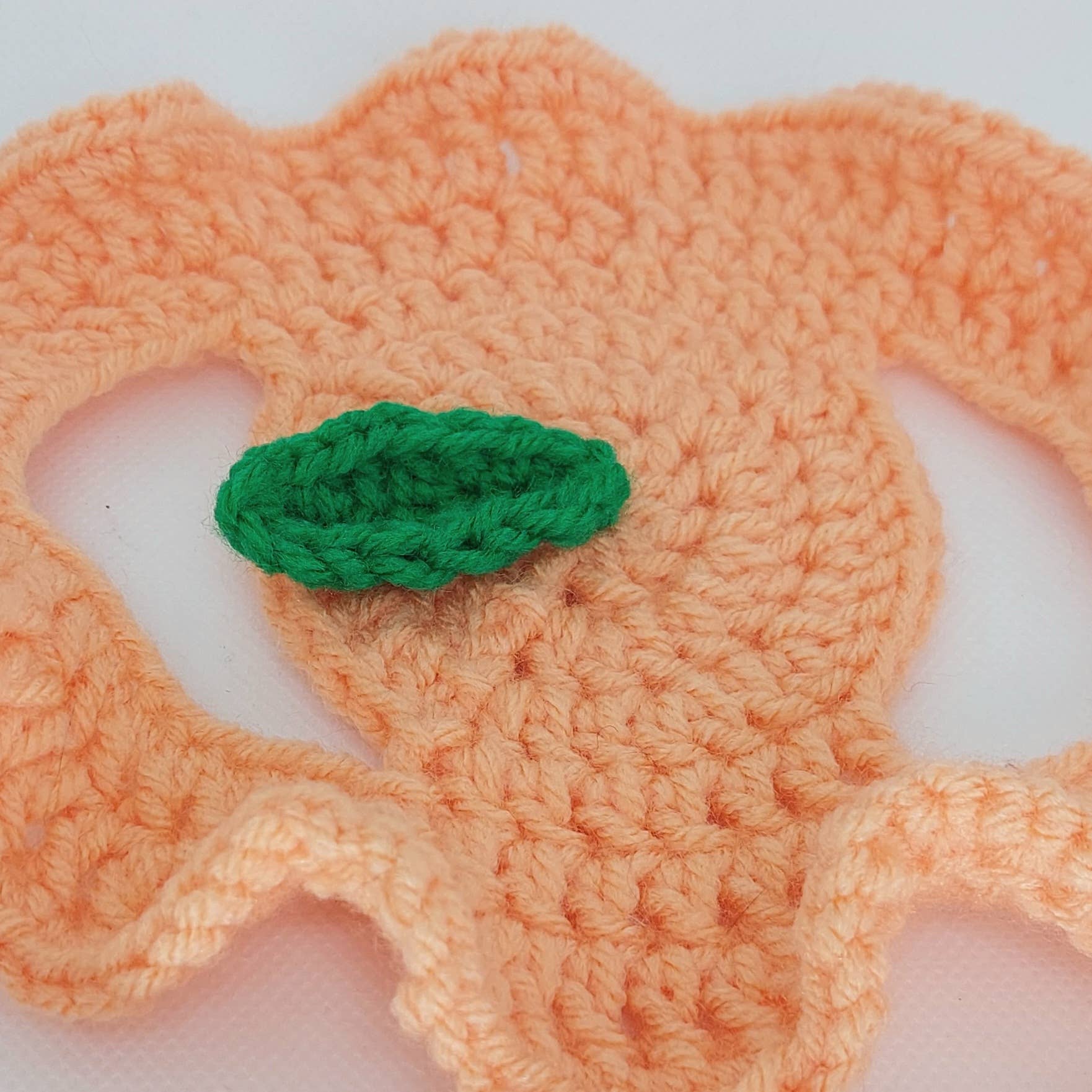Crochet Peach Hat - Cat Bonnet - Pet Hat