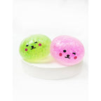 Mini Glittered Dumpling Squishy with Steamer