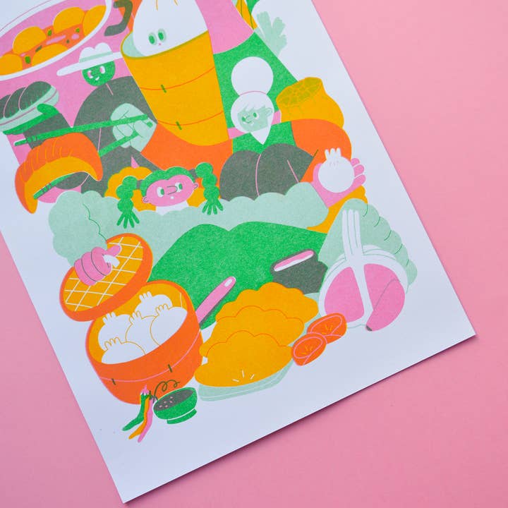 Dumpling Club Riso Print