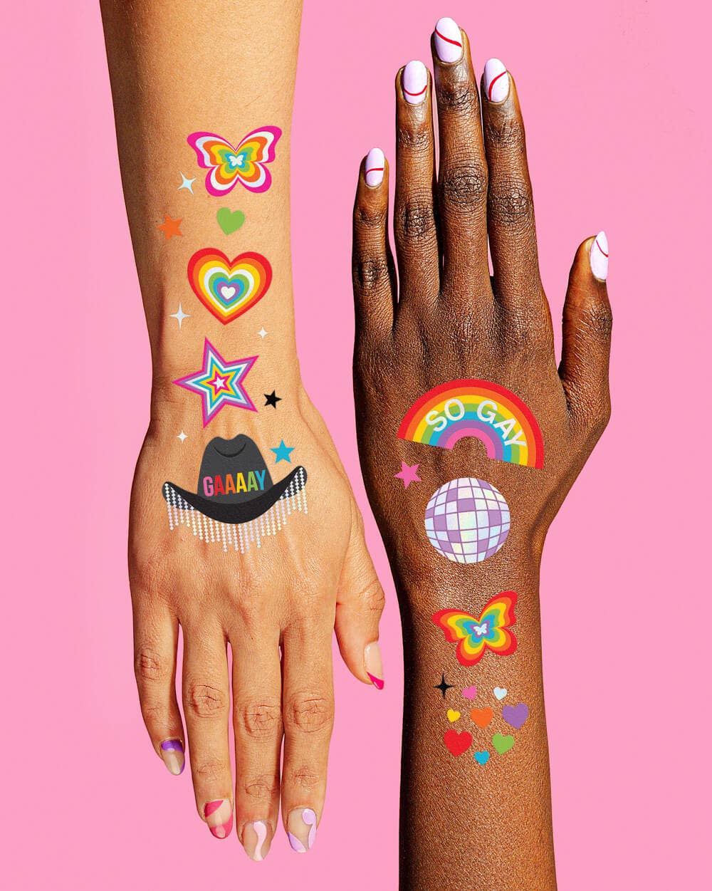 Pride Temporary Tattoos | rainbow, lgbtq, bachelorette