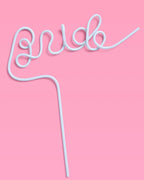 XL Blue Bride Straw | Bachelorette Party Supplies