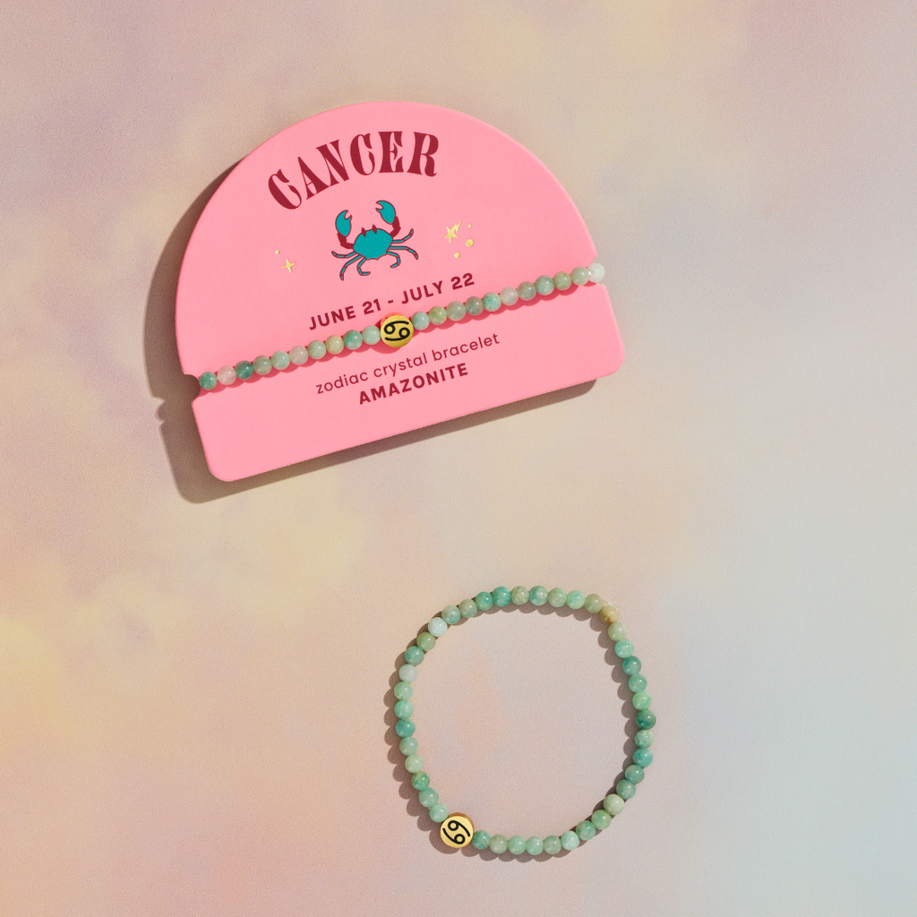 Cancer Mini Zodiac Bracelet – 4mm Crystal Beads