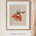 Croissant Cutie Kewpie Print Food Lover Art Print Wall Decor 5x7