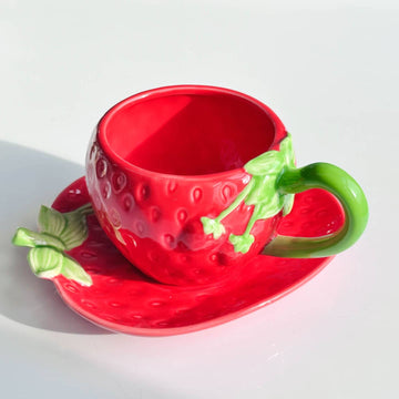 Strawberry Cup & Saucer Set