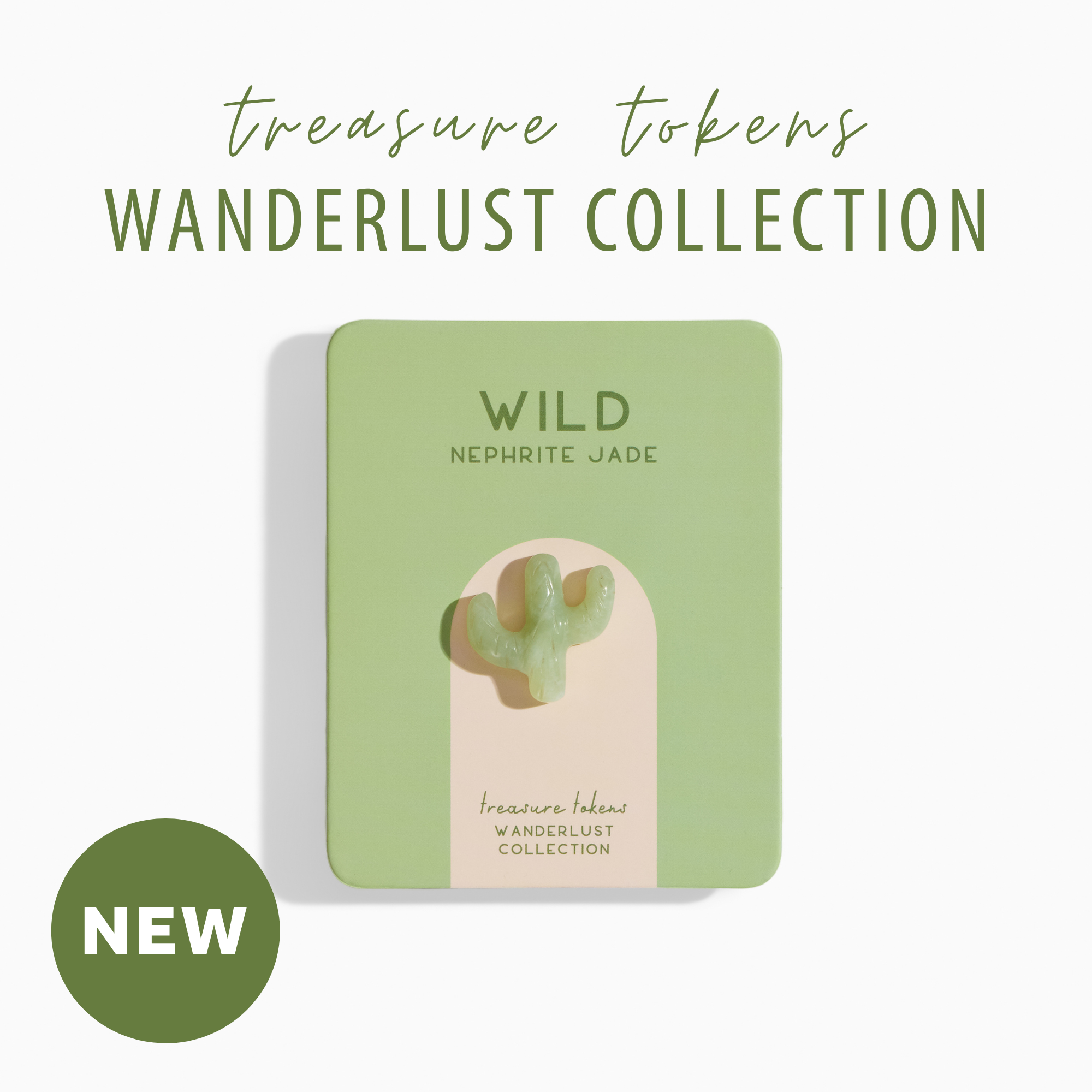 Nephrite Jade Crystal Cactus | Treasure Tokens: WILD