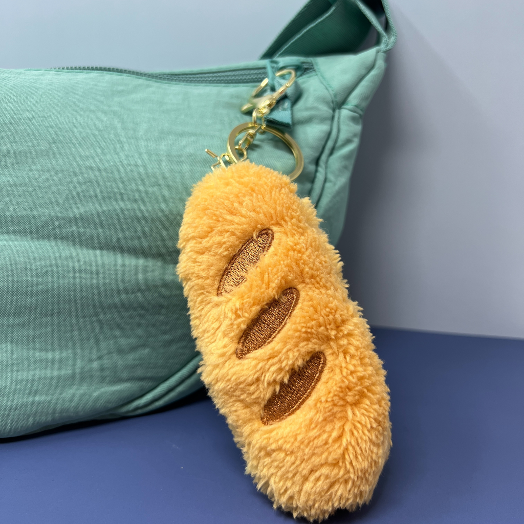 Plush Cheese & Bread Keychain Set