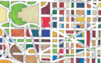Capitol Hill Map Art Greeting Card