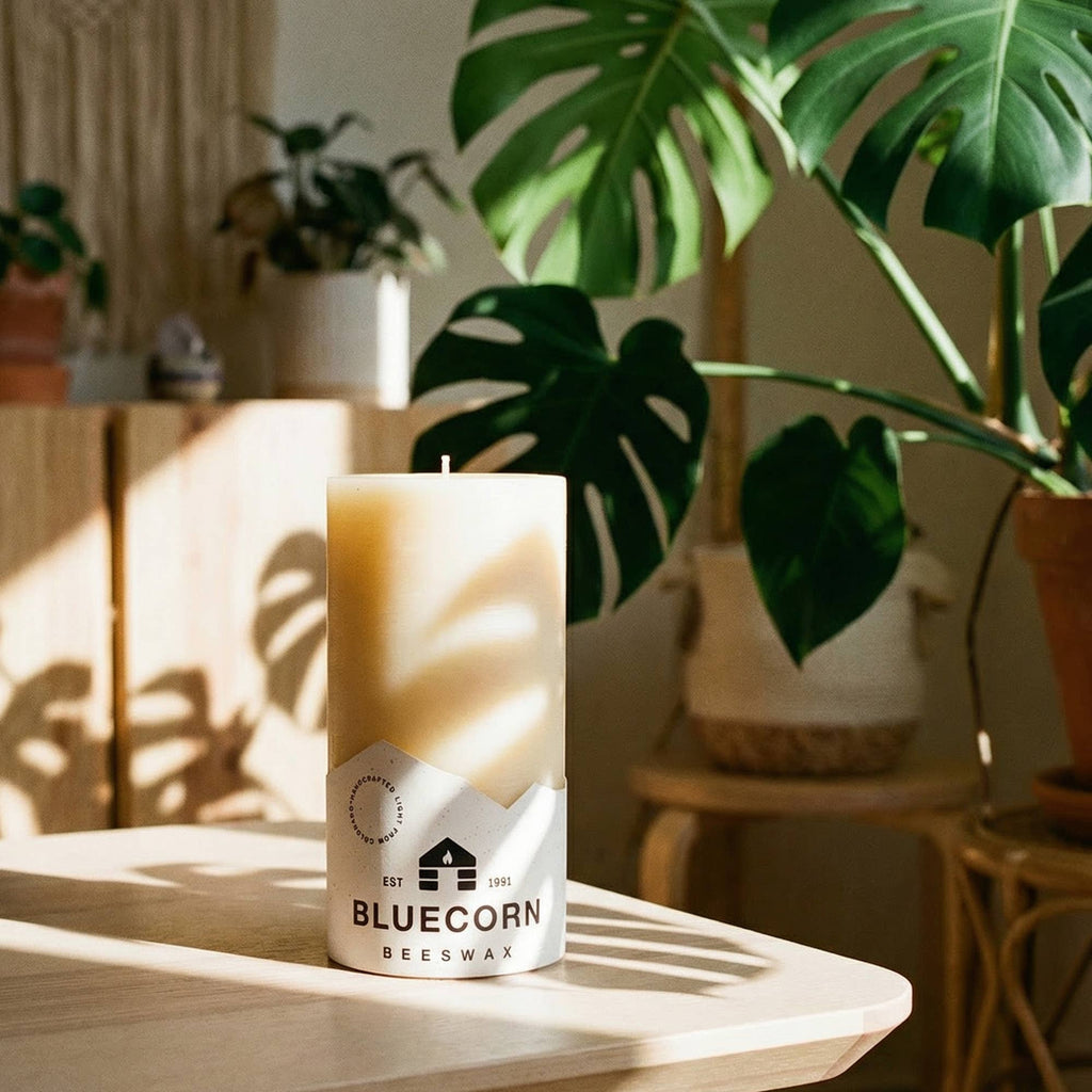 Pure Beeswax Pillar Candles – Handmade in USA