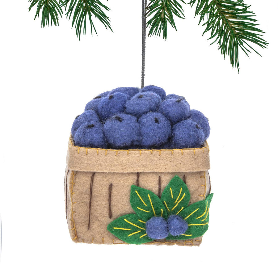 Blueberry Basket Ornament