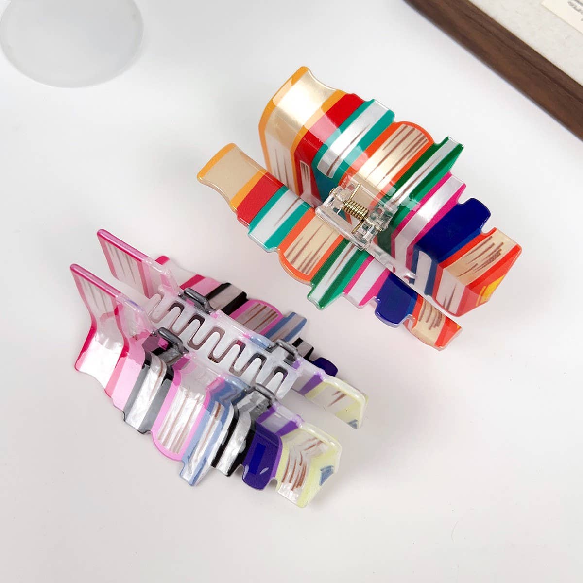 Book Style Acrylic Hair Claw Clip
