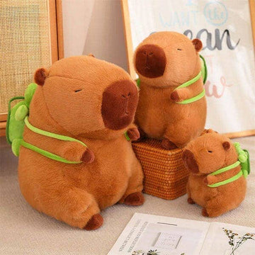 Capybara with backpack plush