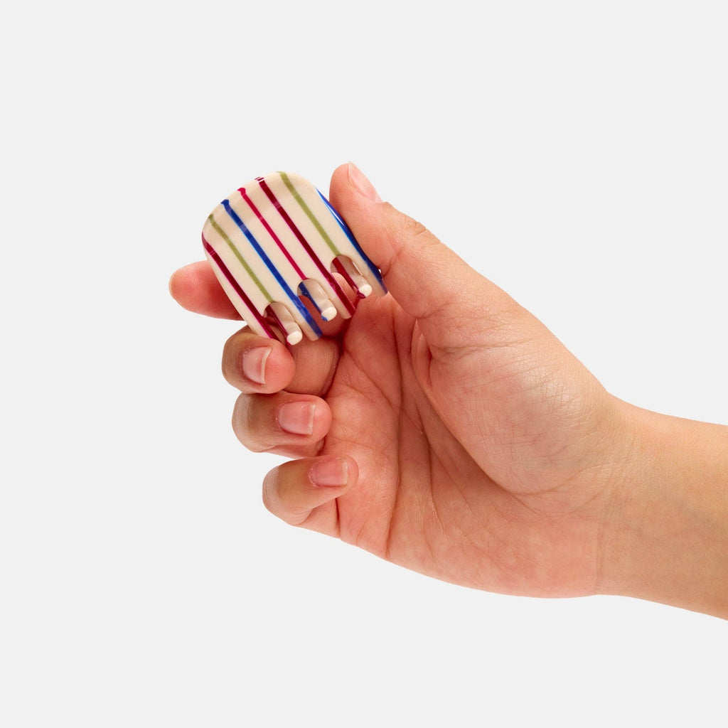 Midi Ursa Claw in Vanilla Stripe
