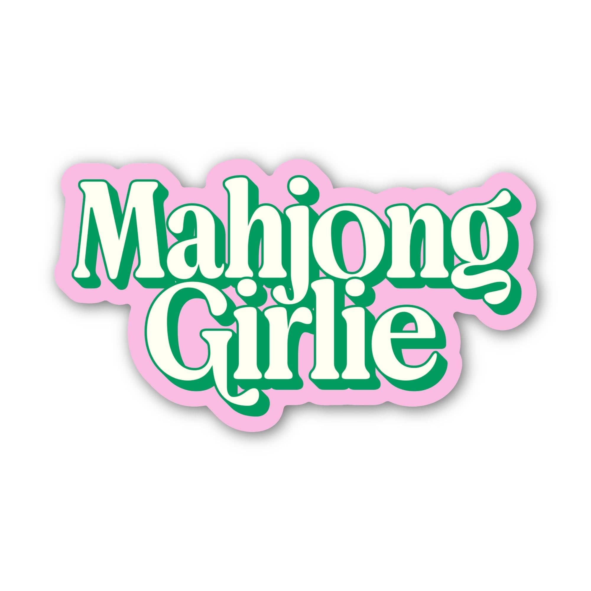 Mahjong Girlie Text Mahjong Sticker