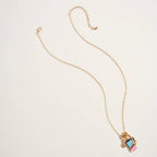 18 Inch Sardine Can Fish Stone Charms Necklace