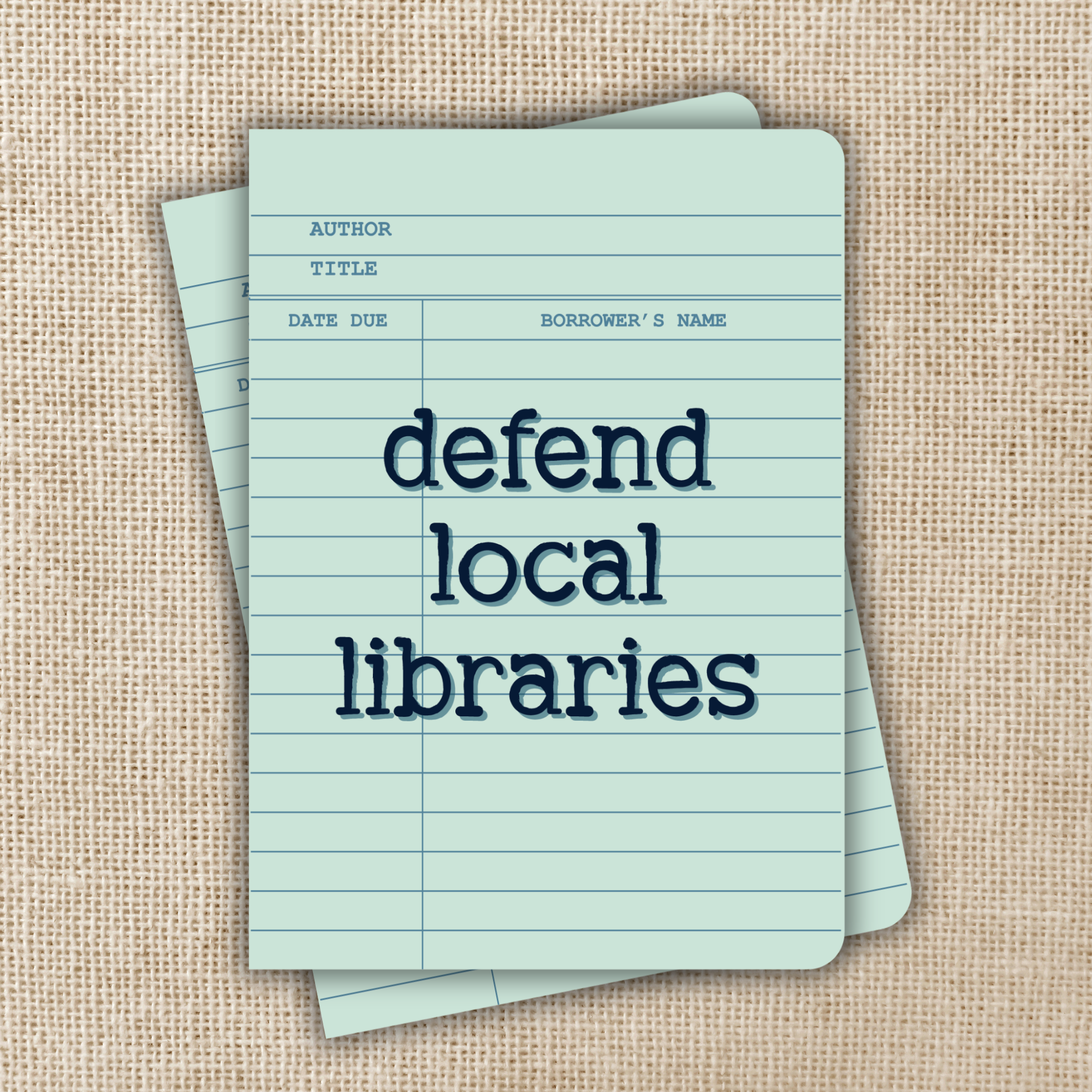Defend Local Libraries Pocket Journal