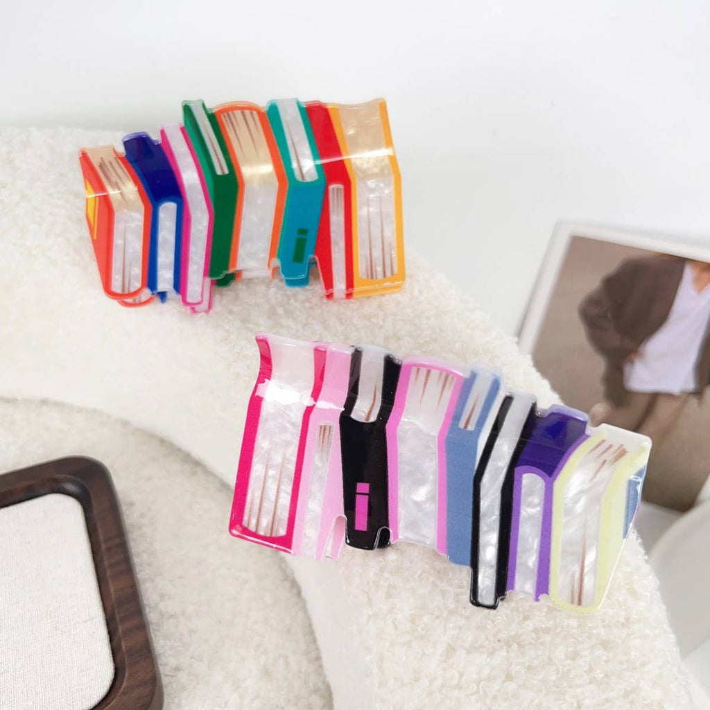 Book Style Acrylic Hair Claw Clip