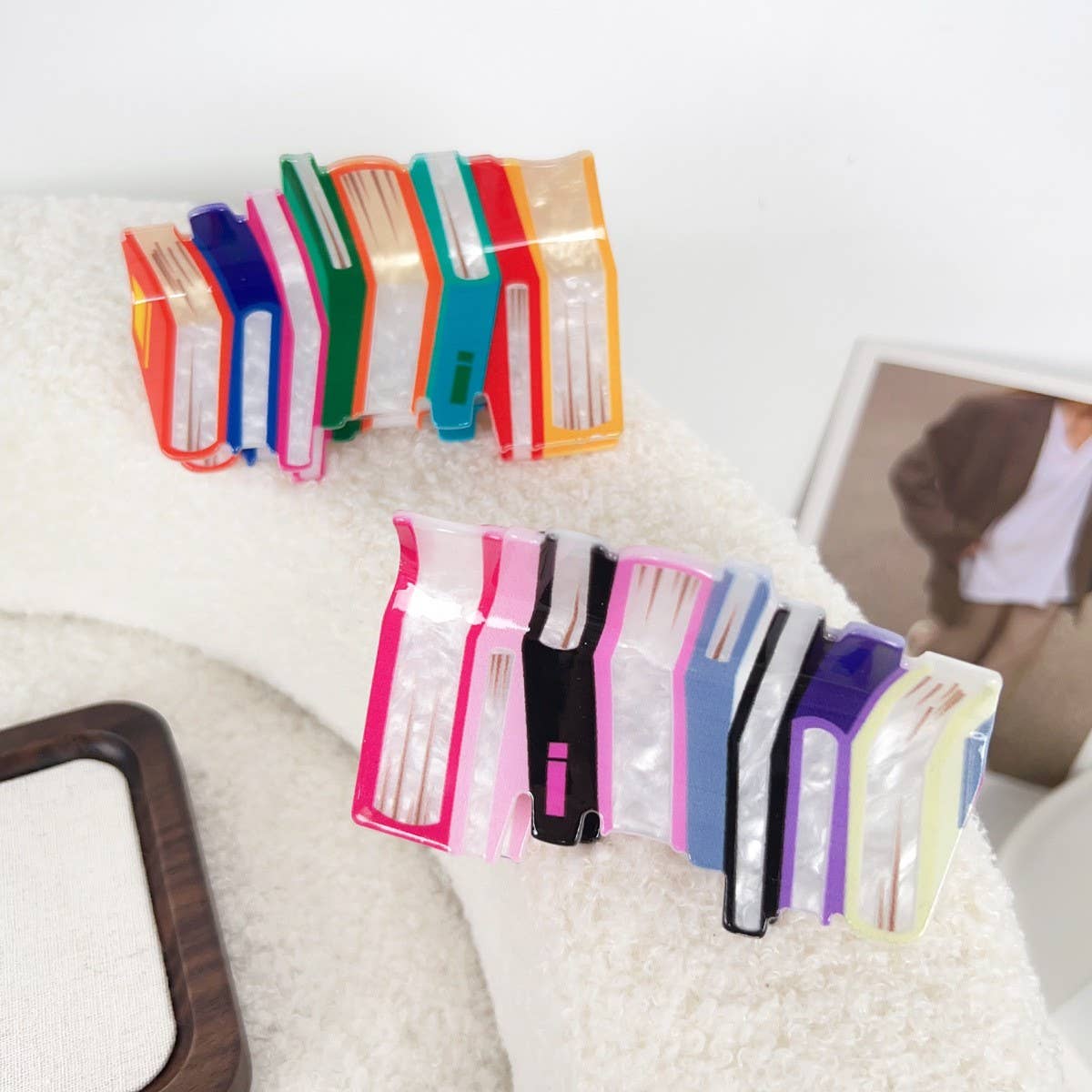 Book Style Acrylic Hair Claw Clip