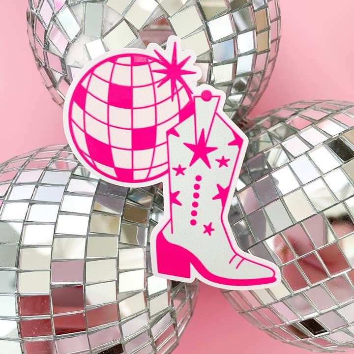 disco cowgirl sticker