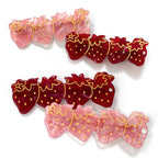 Strawberry Hair Clip Set – Pink and Red