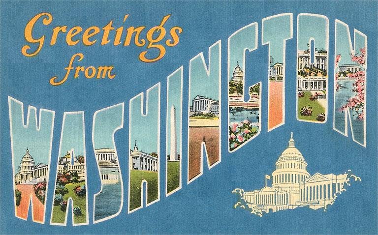 Postcard DC-338 Greetings from Washington, DC