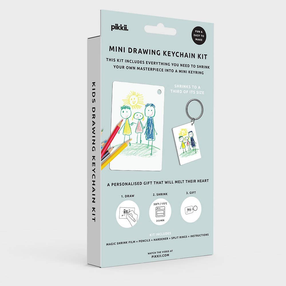 Drawing Shrink Keyring | DIY Personalized Keychain Craft Kit